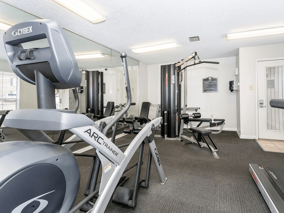 fitness center at Afton Oaks